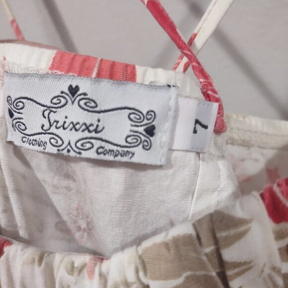 Trixxi Hawaiian Floral Mini Dress Size 7 (Medium) - Picture 3 of 6